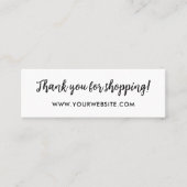 シンプル可愛いブラシスクリプトご購入ありがとうございます ロイヤリティカード (正面)