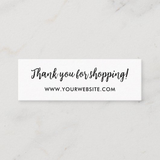 シンプル可愛いブラシスクリプトご購入ありがとうございます ロイヤリティカード (正面)