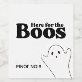 シンプル可愛いボース幽霊 ワインラベル (シングルラベル)