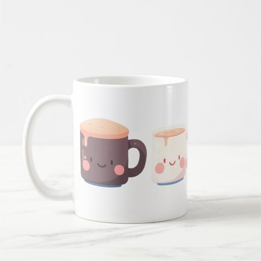 シンプル可愛いマグカップ コーヒーマグカップ (左)