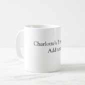 シンプル可愛いミニマルベビーキッズQR誕生日を追加 コーヒーマグカップ (正面左)