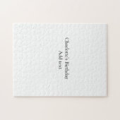 シンプル可愛いミニマルベビーキッズQR誕生日を追加 ジグソーパズル (横)