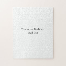 シンプル可愛いミニマルベビーキッズQR誕生日を追加 ジグソーパズル