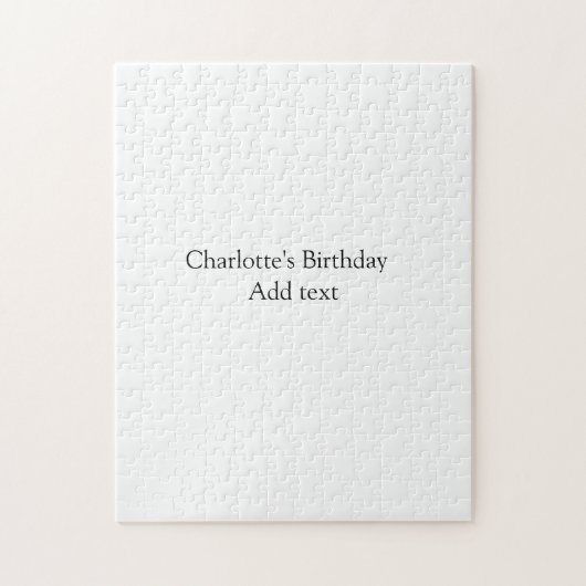 シンプル可愛いミニマルベビーキッズQR誕生日を追加 ジグソーパズル (縦)