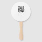 シンプル可愛いミニマルベビーキッズQR誕生日を追加 ハンドファン (裏面)