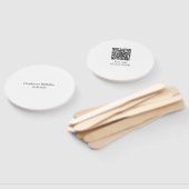 シンプル可愛いミニマルベビーキッズQR誕生日を追加 ハンドファン (組立なし)