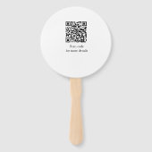 シンプル可愛いミニマルベビーキッズQR誕生日を追加 ハンドファン (裏面)