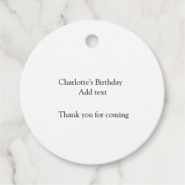 シンプル可愛いミニマルベビーキッズQR誕生日を追加 フェイバータグ