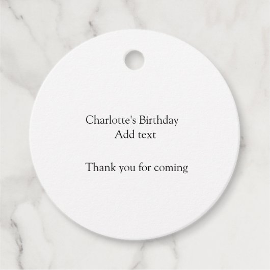 シンプル可愛いミニマルベビーキッズQR誕生日を追加 フェイバータグ (正面)