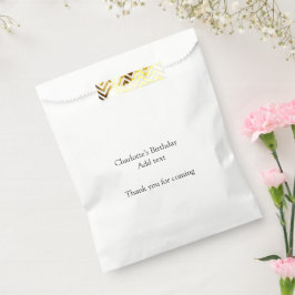 シンプル可愛いミニマルベビーキッズQR誕生日を追加 フェイバーバッグ