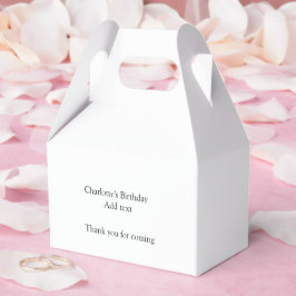 シンプル可愛いミニマルベビーキッズQR誕生日を追加 フェイバーボックス