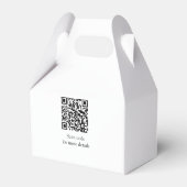 シンプル可愛いミニマルベビーキッズQR誕生日を追加 フェイバーボックス (裏面サイド)