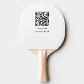 シンプル可愛いミニマルベビーキッズQR誕生日を追加 卓球ラケット (裏面)