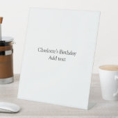 シンプル可愛いミニマルベビーキッズQR誕生日を追加 台座サイン (インサイチュ)