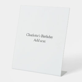 シンプル可愛いミニマルベビーキッズQR誕生日を追加 台座サイン