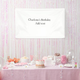 シンプル可愛いミニマルベビーキッズQR誕生日を追加 横断幕