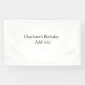 シンプル可愛いミニマルベビーキッズQR誕生日を追加 横断幕 (横)