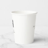 シンプル可愛いミニマルベビーキッズQR誕生日を追加 紙コップ (右)