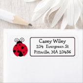 シンプル可愛いラディバグ住所 シール (インサイチュ)