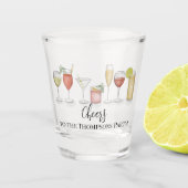 シンプル可愛い応援お洒落カクテルドリンクおもしろい ショットグラス (正面)