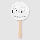 シンプル可愛い恋ハート結婚ズ ハンドファン (正面)