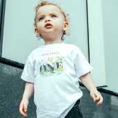 シンプル可愛い恐竜1st誕生日ボーイウォーター色 トドラーTシャツ