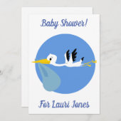 シンプル可愛い手頃赤ちゃんシャワー招待状 招待状 (正面/裏面)