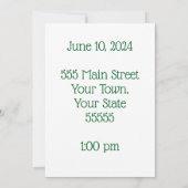 シンプル可愛い手頃赤ちゃんシャワー招待状 招待状 (裏面)