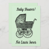 シンプル可愛い手頃赤ちゃんシャワー招待状 招待状 (正面/裏面)