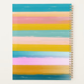 シンプル可愛い抽象芸術ウォーターストライプカラーのピンク プランナー手帳 (裏面)