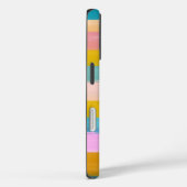 シンプル可愛い抽象芸術ウォーターストライプカラーのピンク Case-Mate iPhoneケース (裏面 / 右)