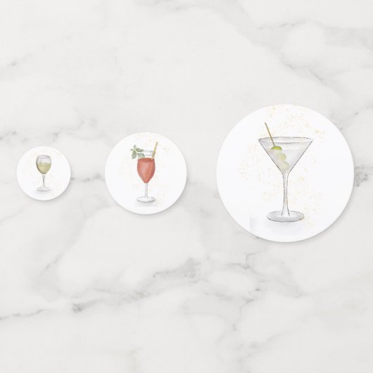 シンプル可愛い水お洒落色カクテル コンフェッティ (裏面)