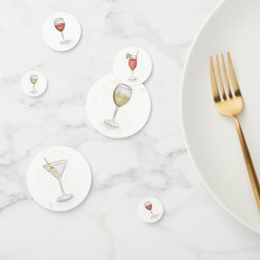 シンプル可愛い水お洒落色カクテル コンフェッティ (グループ)