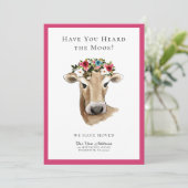 シンプル可愛い牛の引っ越しました新しいアドレス移動 案内状 (スタンド正面)