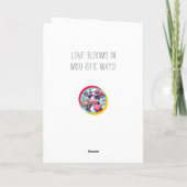 シンプル可愛い牛ハッピーバレンタインデー シーズンカード (裏面)