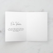 シンプル可愛い牛ハッピーバレンタインデー シーズンカード (内部)