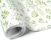 シンプル可愛い緑離れ水の色 ラッピングペーパー (ロールコーナー)