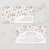 シンプル可愛い花文植物館 名刺 (正面/裏面)