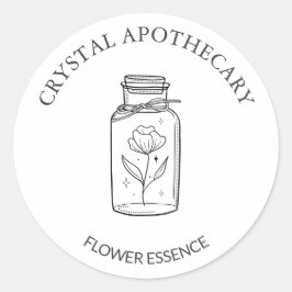 シンプル可愛い薬草の花エッセンス ラウンドシール