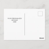 シンプル台本かわいい黄色ハートありがとう ポストカード (裏面)