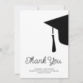 シンプル台本の卒業カスタムサンキューカード 案内状 (正面)
