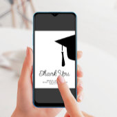 シンプル台本の卒業カスタムサンキューカード 案内状