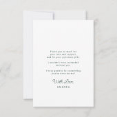 シンプル台本の卒業パーソナライズされた上限 サンキューカード (裏面)