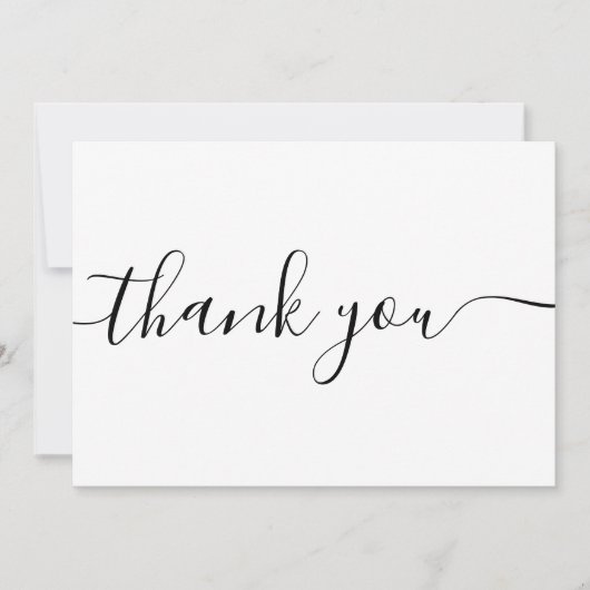 シンプル台本の書道 サンキューカード (正面)