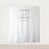 シンプル台本エレガントなウェディング背景 タペストリー (正面)