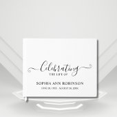 シンプル台本エレガント葬儀記念の記念 ゲストブック