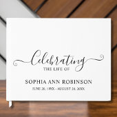 シンプル台本エレガント葬儀記念の記念 ゲストブック