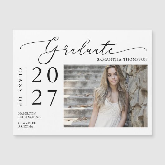 シンプル台本スクール大学院写真磁気カード (正面)