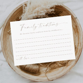 シンプル台本ファミリーの伝統ベビーシャワー エンクロージャーカード