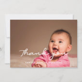 シンプル台本ベビーシャワーサンキューカード サンキューカード (正面)